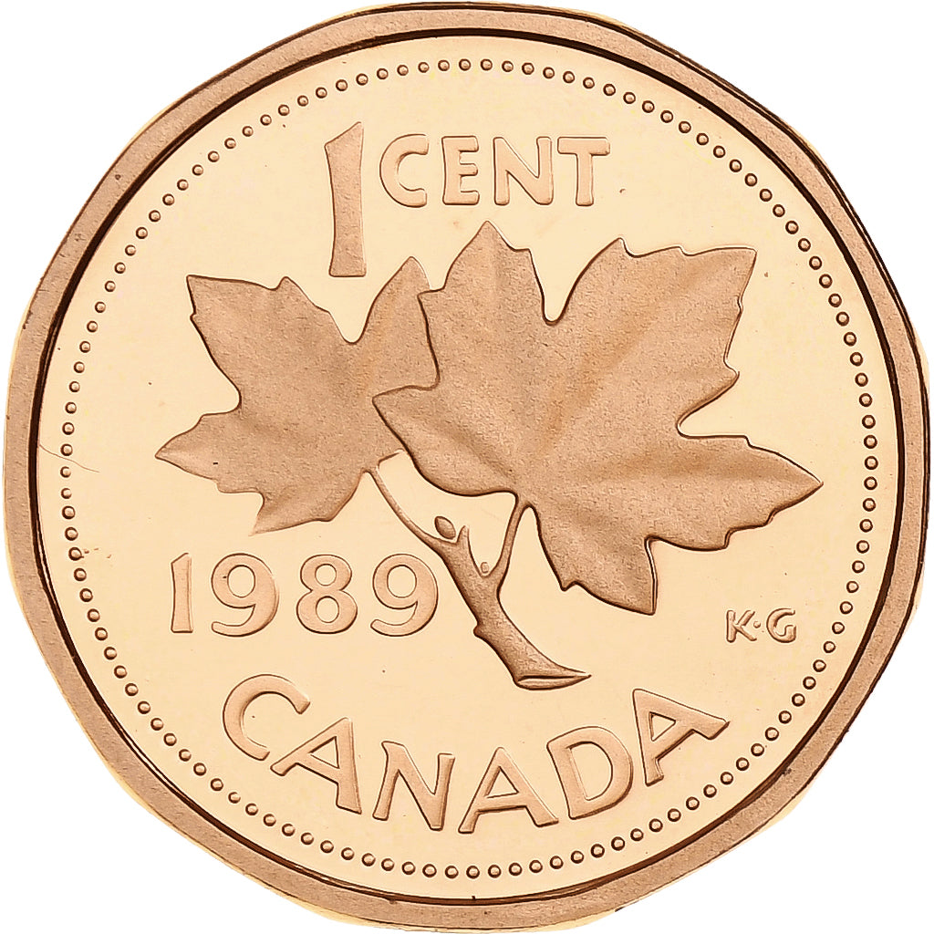 Canadá, Elizabeth II, Cent, 1989, Ottawa, Prueba, Bronce, FDC, KM:132