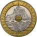France, 20 Francs, Mont Saint Michel, 1992, Pessac, Tri-Metallic, AU(50-53)