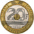France, 20 Francs, Mont Saint Michel, 1992, Pessac, Tri-Metallic, TTB+