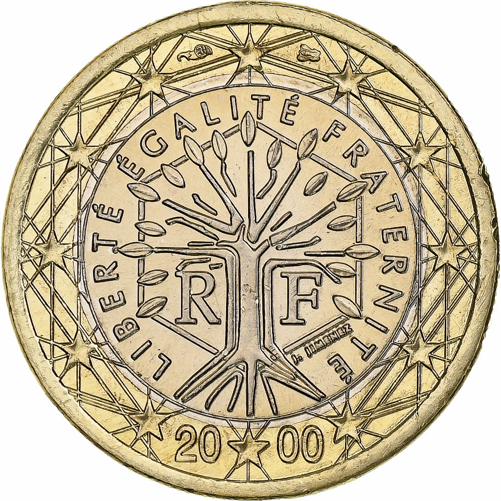 France, Euro, 2000, Pessac, Bi-Metallic, MS(63), KM:1288