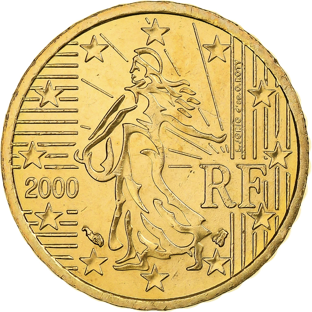 France, 10 Centimes, 2000, Pessac, Nordic gold, MS(63), KM:1285
