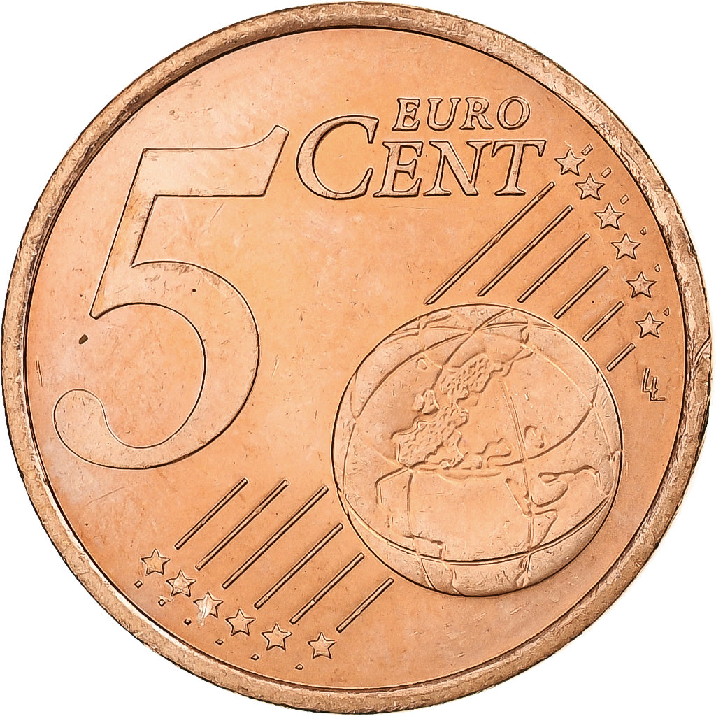 Francja, 5 Centimes, 2001, Pessac, Miedź platerowana stalą, MS(63), KM:1284