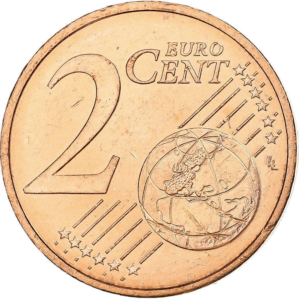 France, 2 Centimes, 2000, Pessac, Copper Plated Steel, MS(63), KM:1283