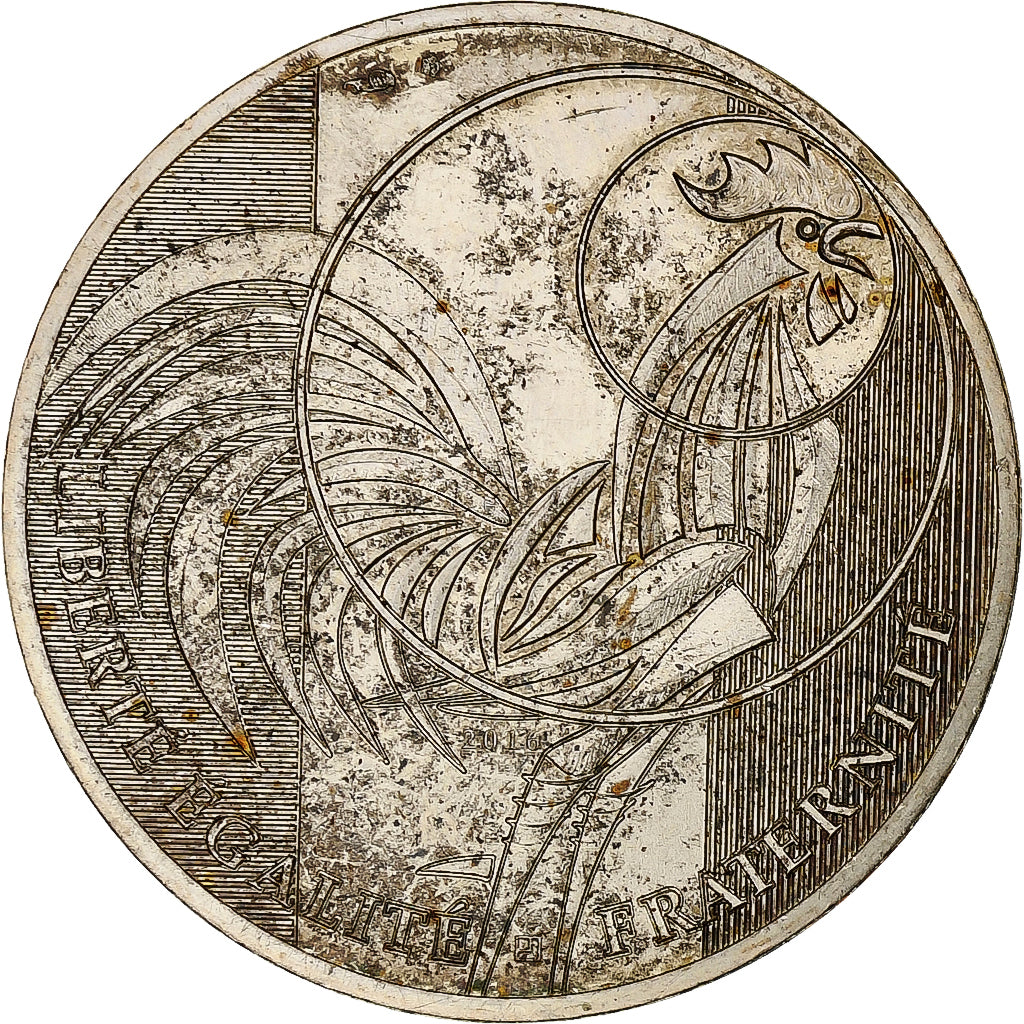 Frankrijk, 10 Euro, Coq, 2016, Monnaie de Paris, Zilver, PR