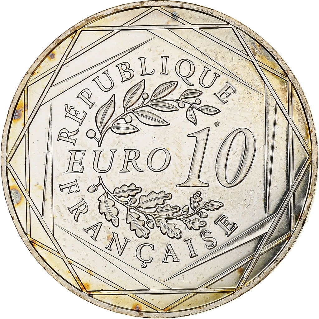 Francja, 10 Euro, Coq, 2016, Monnaie de Paris, Srebro, AU(55-58)