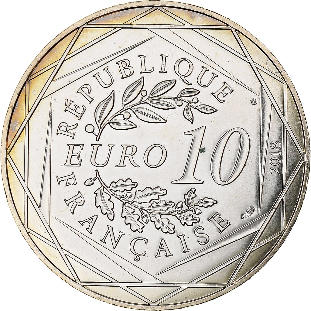 France, 10 Euro, Mickey (Mont Saint-Michel), 2018, Monnaie de Paris, Silver