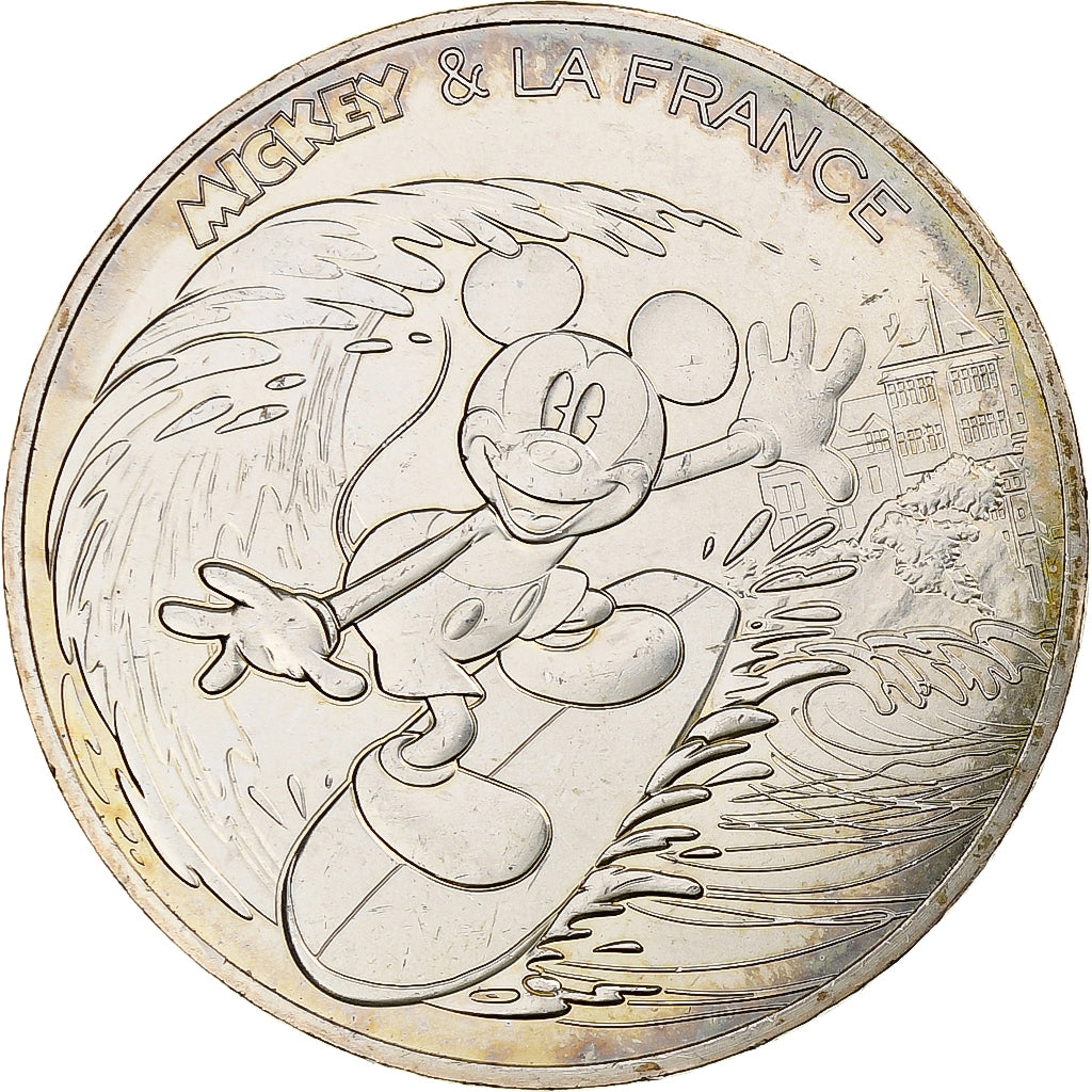 France, 10 Euro, Mickey (Biarritz), 2018, Monnaie de Paris, Silver, MS(63)