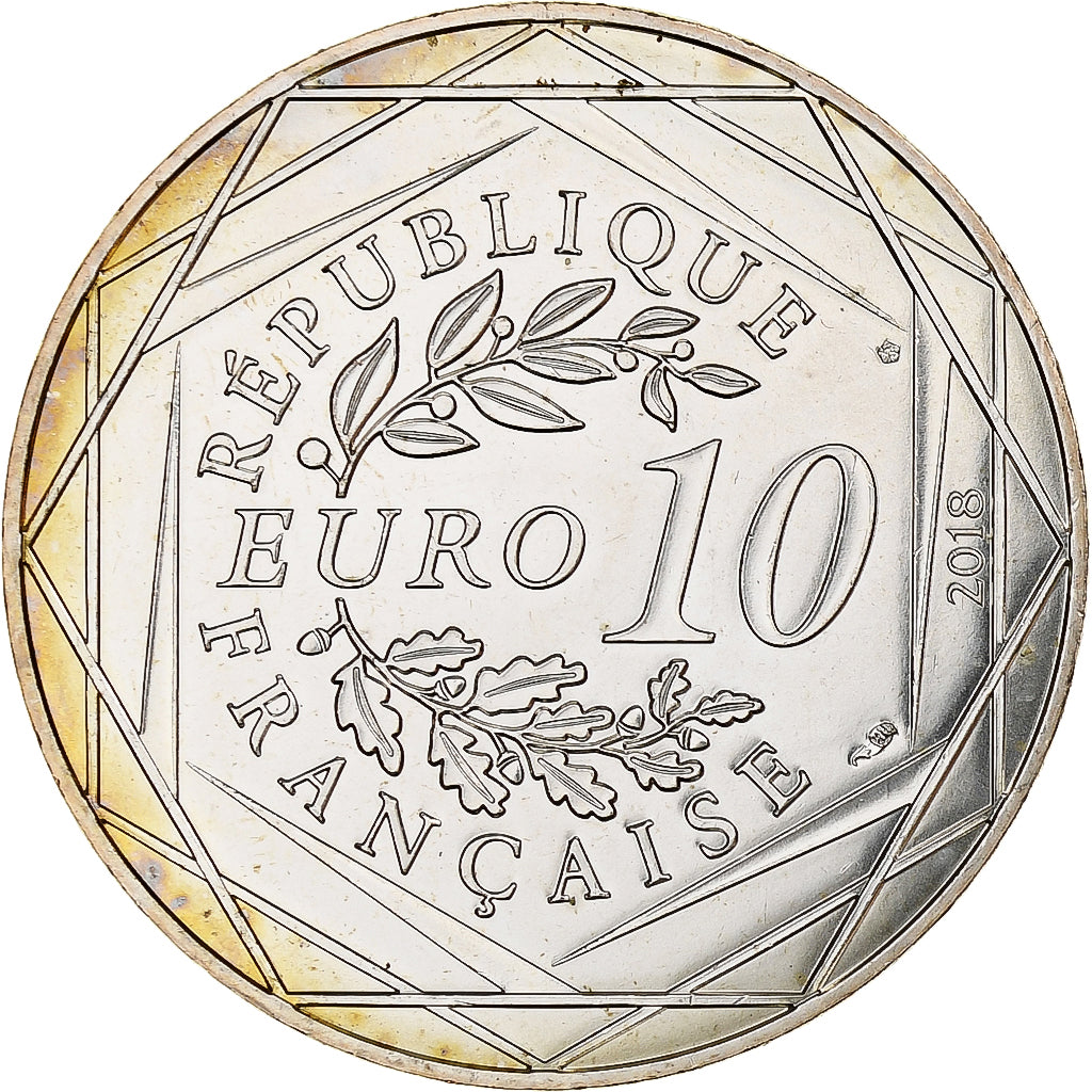 France, 10 Euro, Mickey (Biarritz), 2018, Monnaie de Paris, Silver, MS(63)