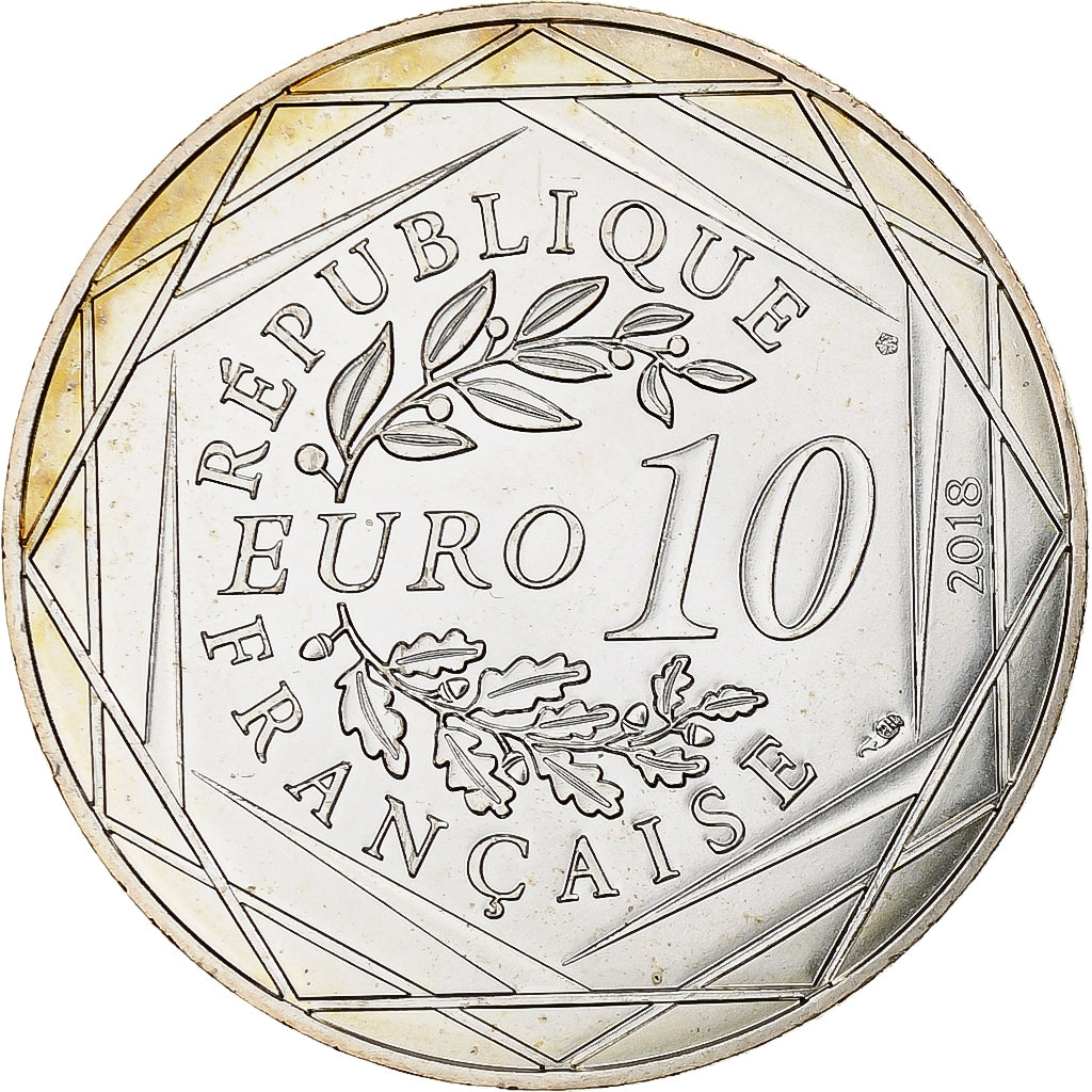 France, 10 Euro, Mickey (Lyon), 2018, Monnaie de Paris, Silver, MS(63)