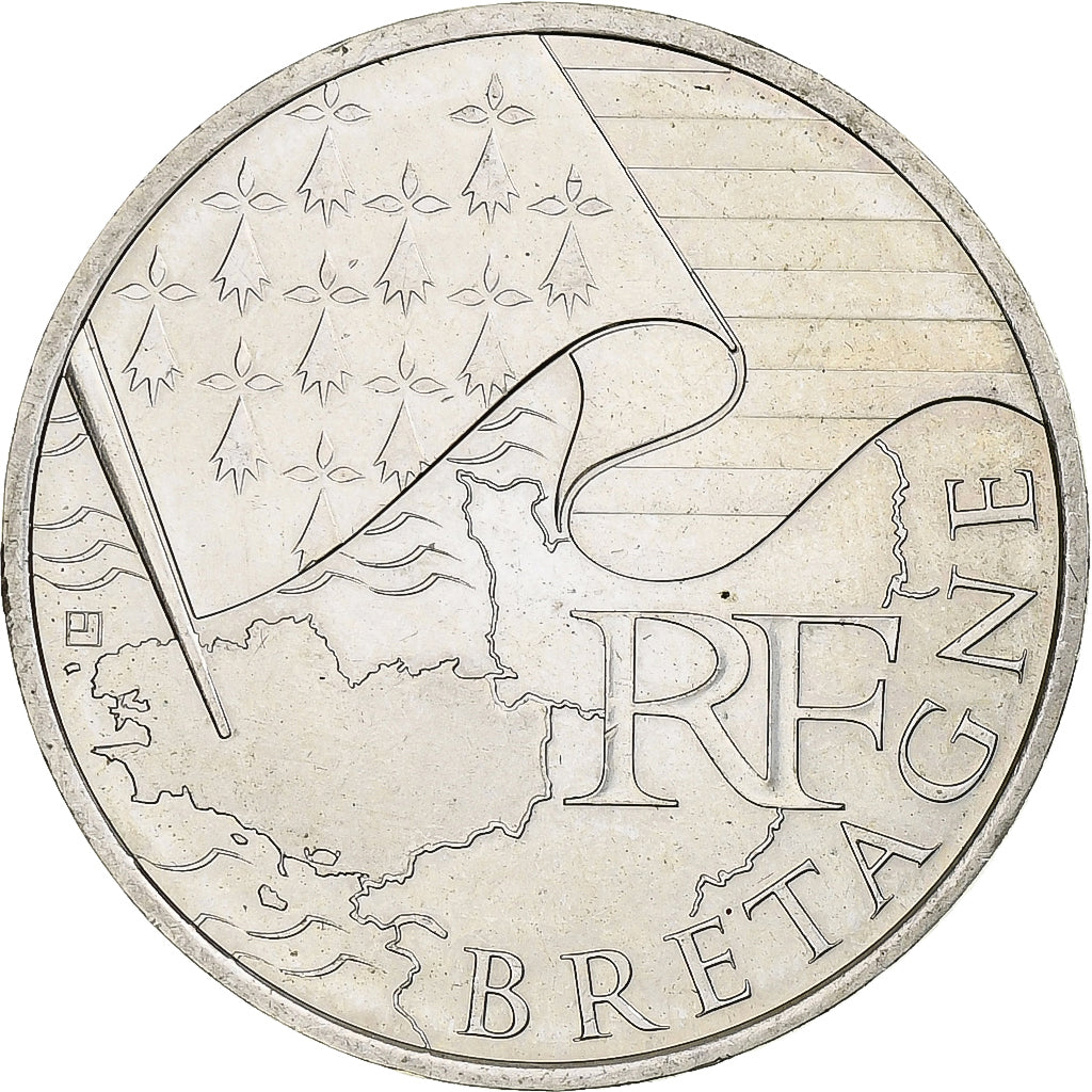 France, 10 Euro, Bretagne, 2010, Monnaie de Paris, Silver, AU(55-58)