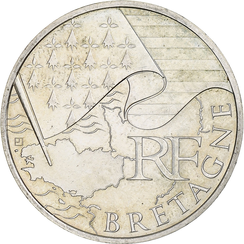 France, 10 Euro, Bretagne, 2010, Monnaie de Paris, Argent, SUP
