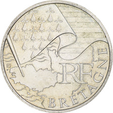 Francja, 10 Euro, Bretagne, 2010, Monnaie de Paris, Srebro, AU(55-58)