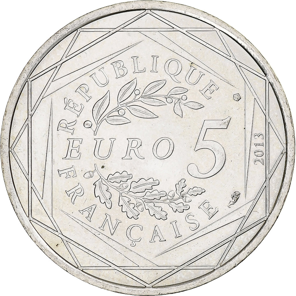 Francja, 5 Euro, Fraternité, 2013, Monnaie de Paris, Srebro, AU(55-58)