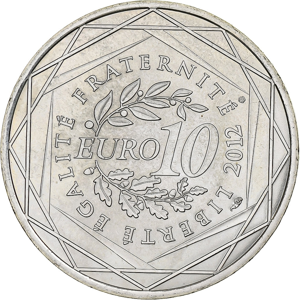France, 10 Euro, Basse-Normandie, 2012, Monnaie de Paris, Silver, MS(60-62)