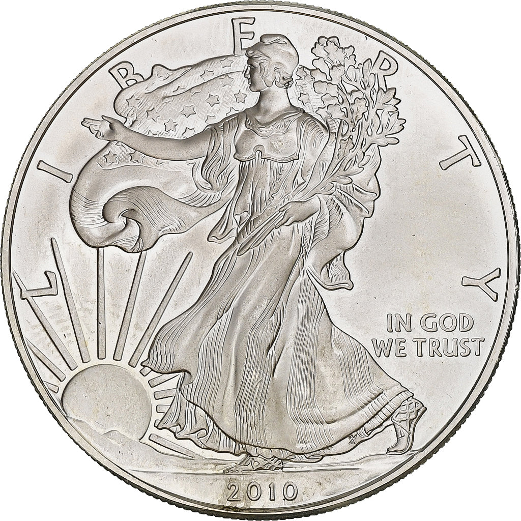 United States, 1 Dollar, 1 Oz, Silver Eagle, 2010, Philadelphia, Silver, MS(63)