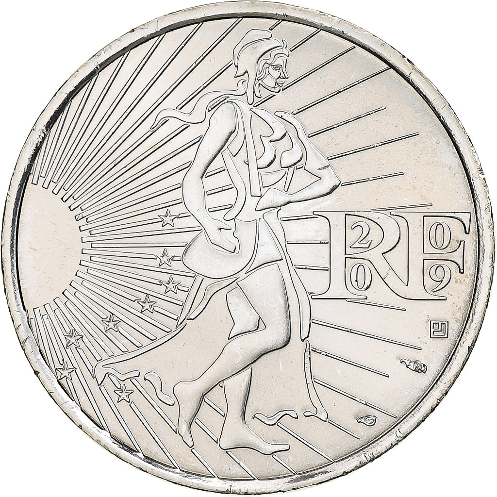 France, 10 Euro, Semeuse, 2009, Monnaie de Paris, Silver, MS(65-70)