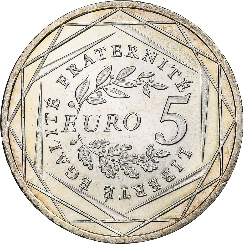 France, 5 Euro, Semeuse, 2008, Monnaie de Paris, Silver, MS(60-62)