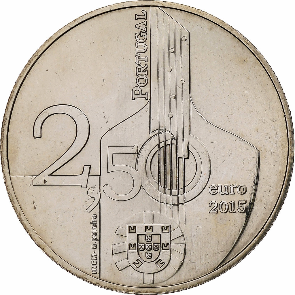 Portugal, 2,5 Euro, Fado, 2015, Lisbon, Copper-nickel, MS(63)