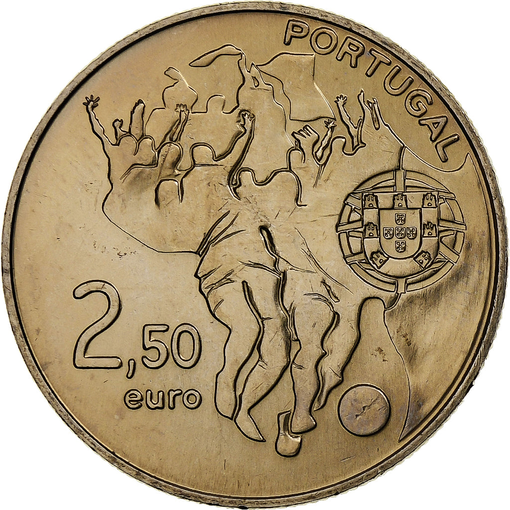 Portugal, 2,5 Euro, FIFA 2010, 2010, Lisbon, Copper-nickel, MS(63)