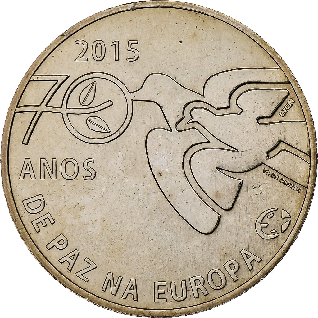 Portugal, 2,5 Euro, Peace in Europe, 2015, Lisbon, Miedź-Nikiel, MS(63)