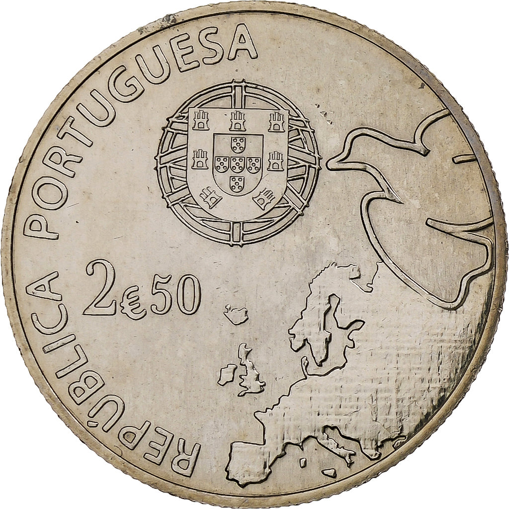 Portugal, 2,5 Euro, Peace in Europe, 2015, Lisbon, Miedź-Nikiel, MS(63)