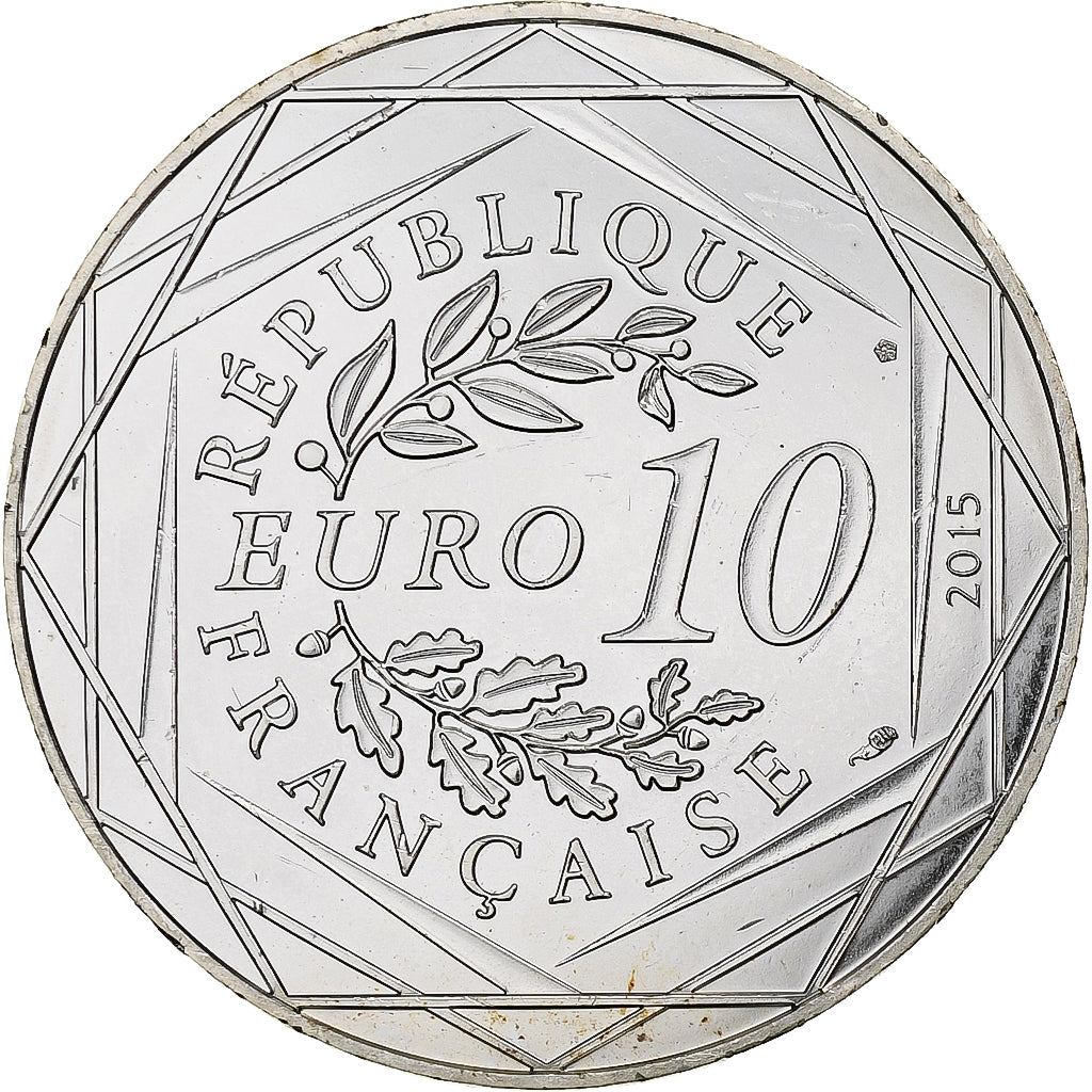Francja, 10 Euro, Astérix - Égalité, 2015, Monnaie de Paris, Srebro, MS(63)