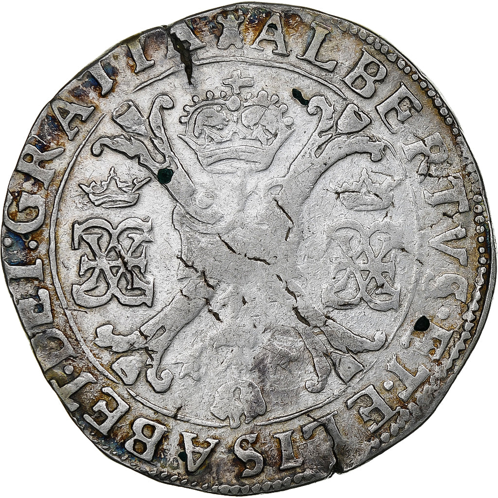 Spanish Netherlands, Albert & Isabella, Patagon, Tournai, Silver, EF(40-45)