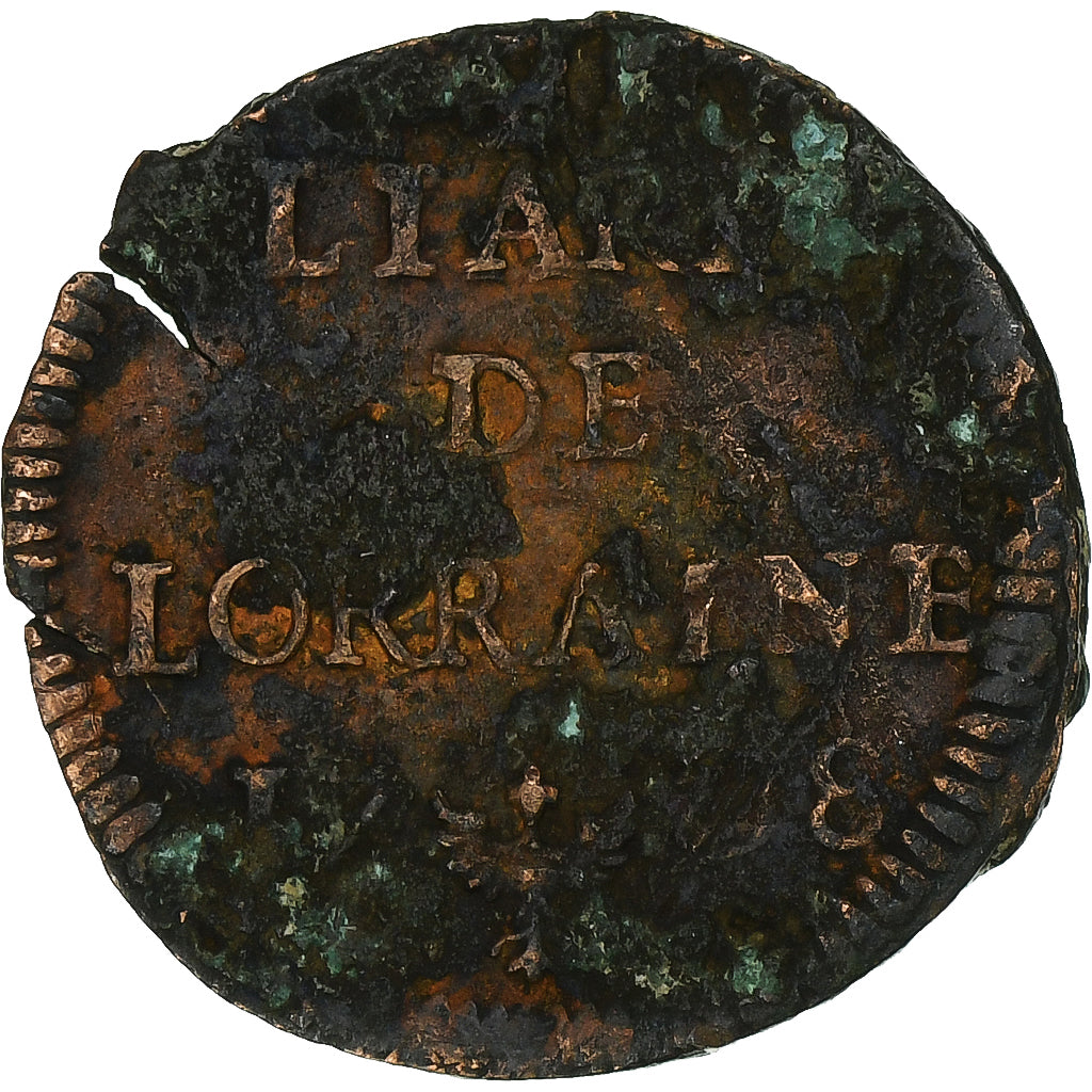 Duché de Lorraine, Leopold I, Liard de Lorraine, 1708, Nancy, Cuivre