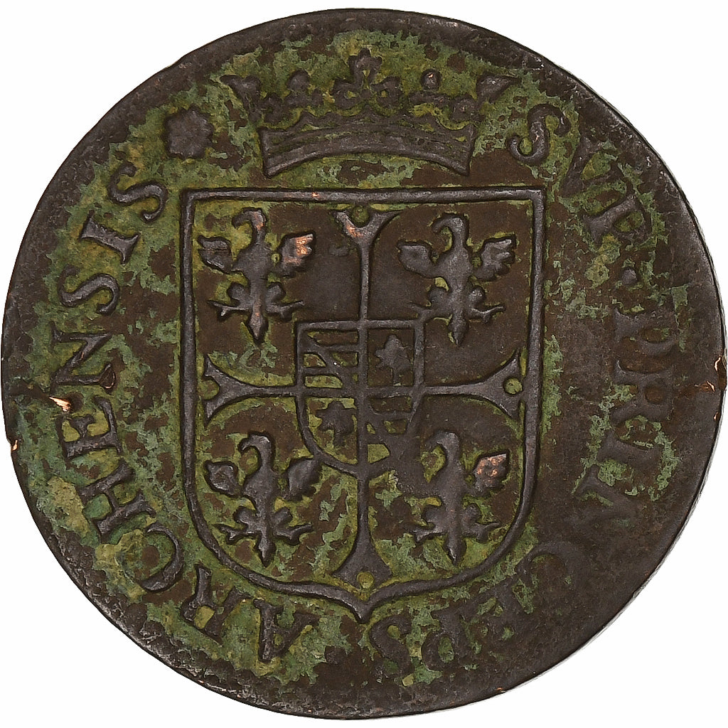 Principato di Arches, Charles de Gonzague, Liard, 1610, Charleville, Rame, MB+