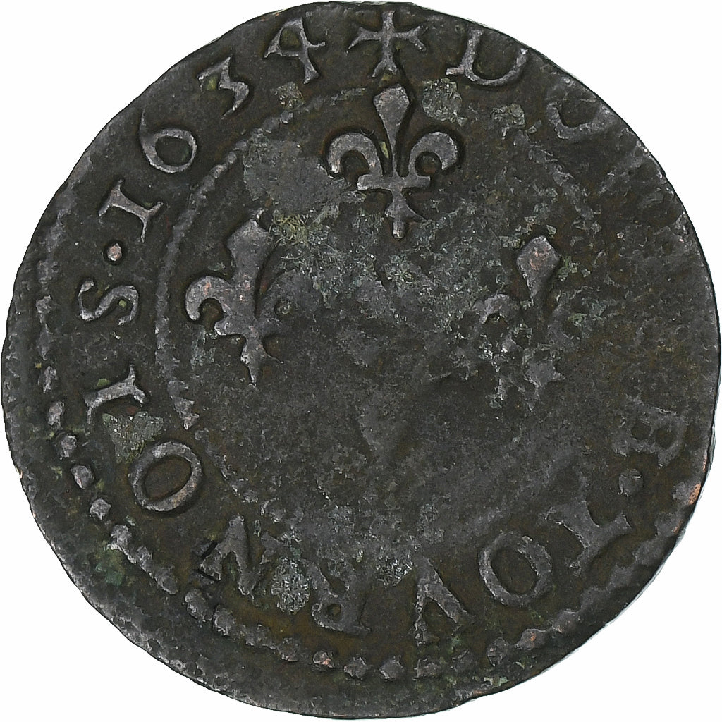 Comté de Löwenstein, Jean-Théodore, Double Tournois, 1634, Cuivre