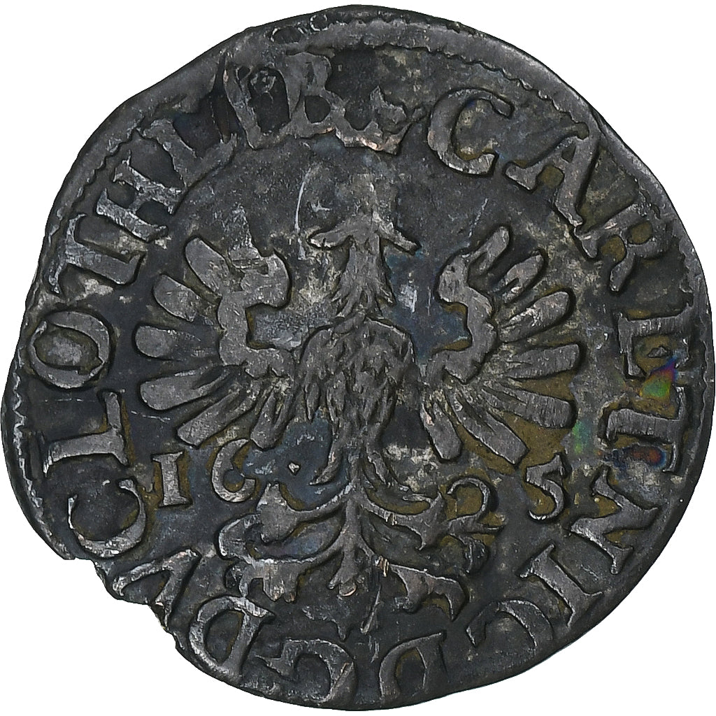 Duché de Lorraine, Charles IV et Nicole, 1/2 Gros, 1625, Nancy, Billon