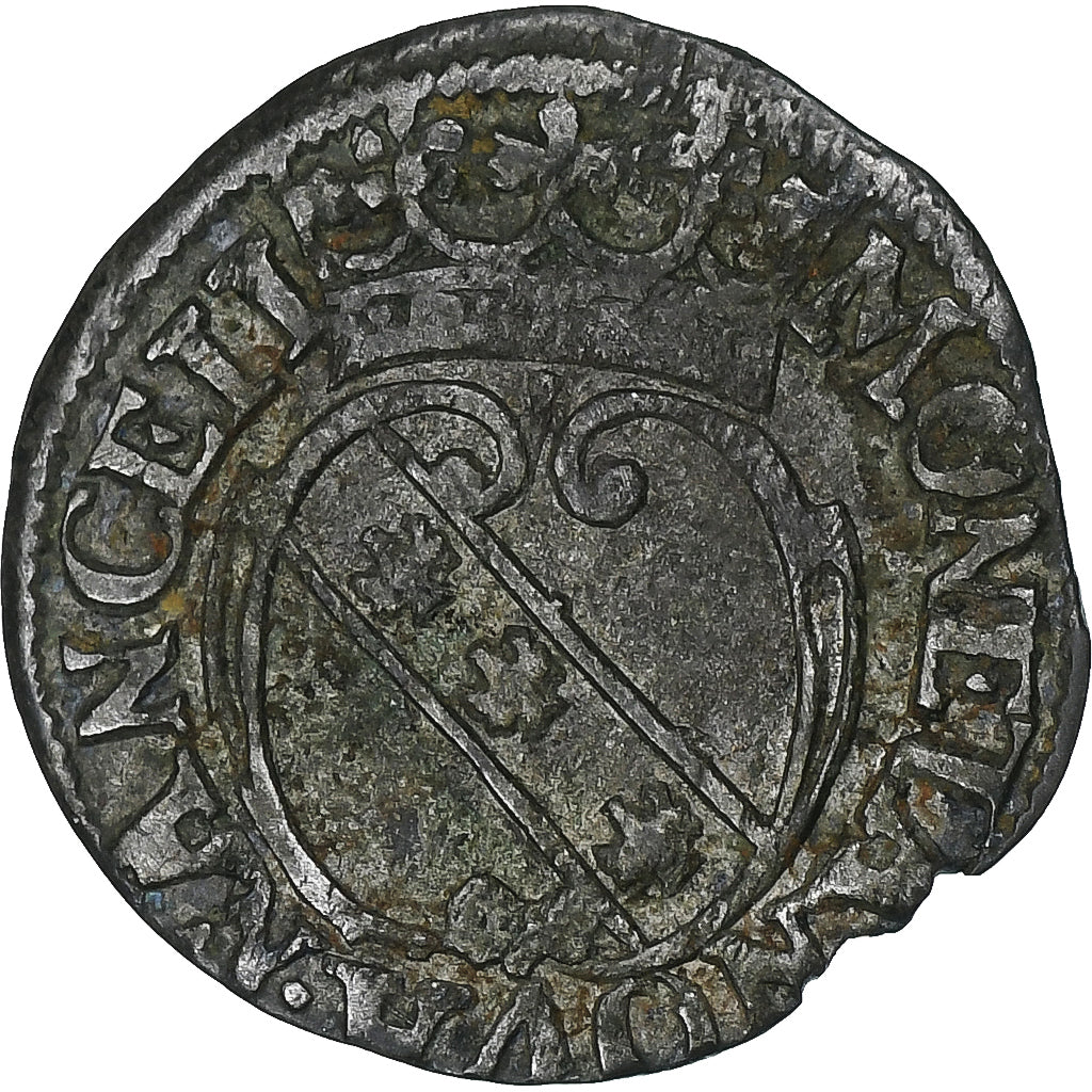 Duché de Lorraine, Charles IV et Nicole, 1/2 Gros, 1625, Nancy, Billon