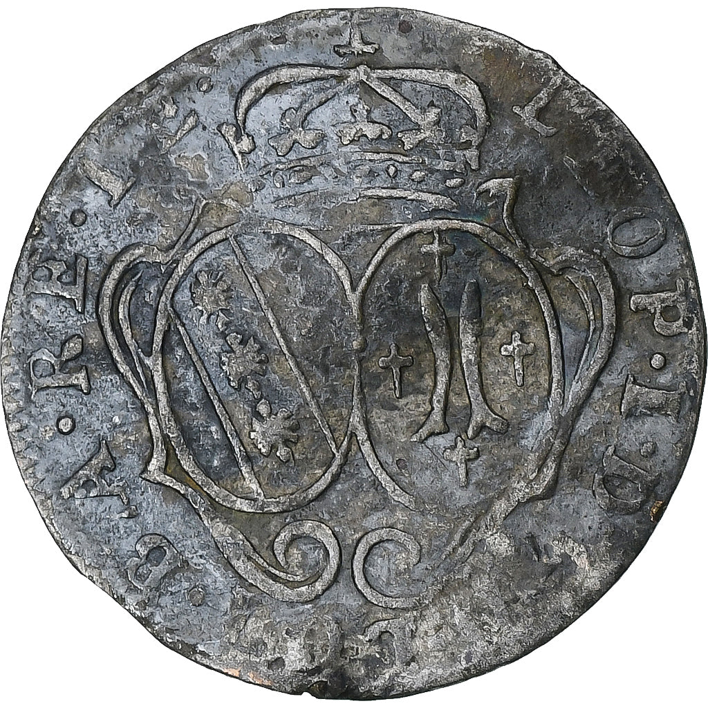 Duché de Lorraine, Léopold I, 5 Liards, 1706-1729, Nancy, Billon, TB+