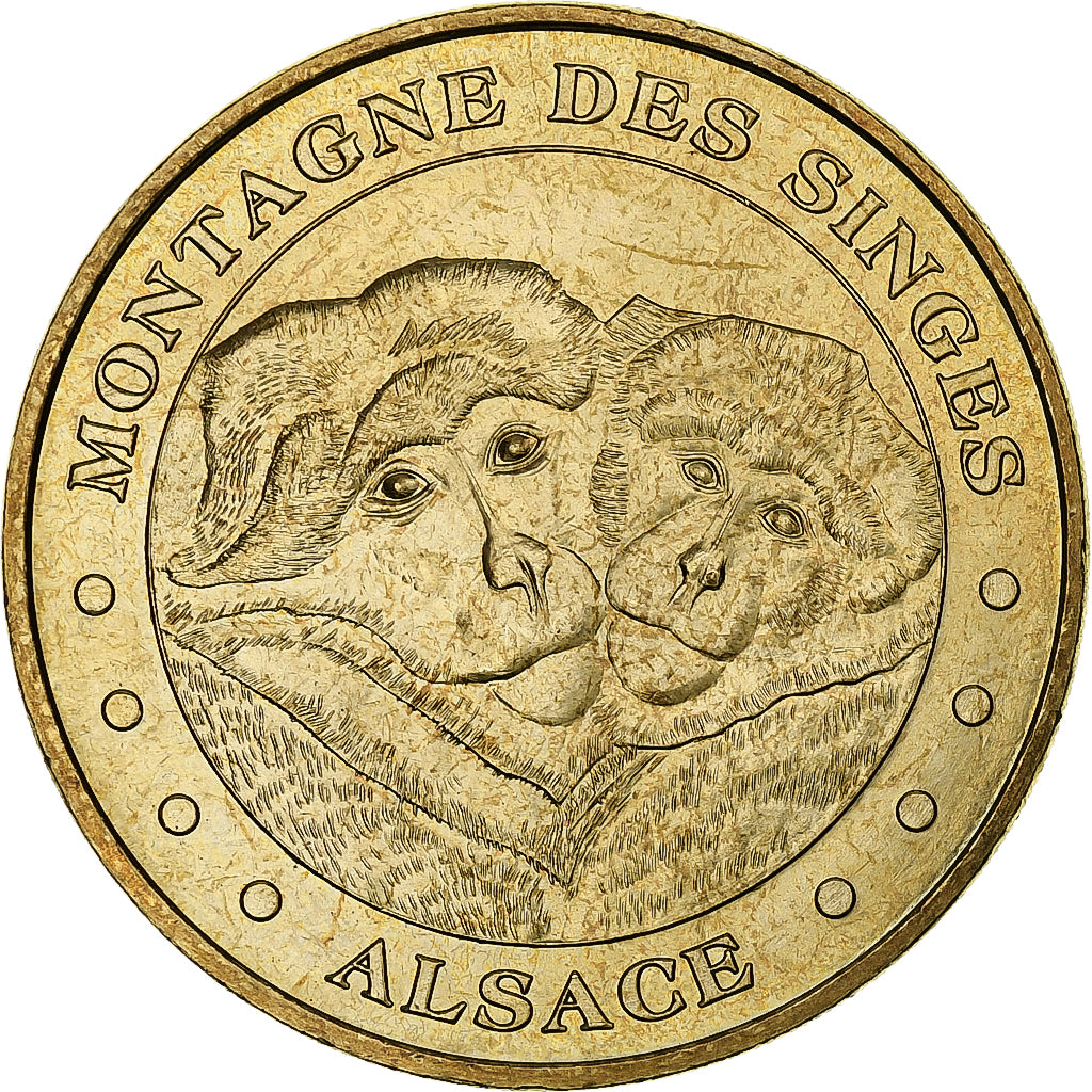 Francja, Tourist token, Montagne des singes, 2008, MDP, Nordic gold, MS(60-62)