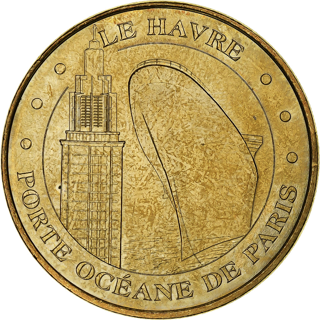 Francia, Tourist token, Porte Océane, Le Havre, 2009, MDP, Nordic gold, EBC