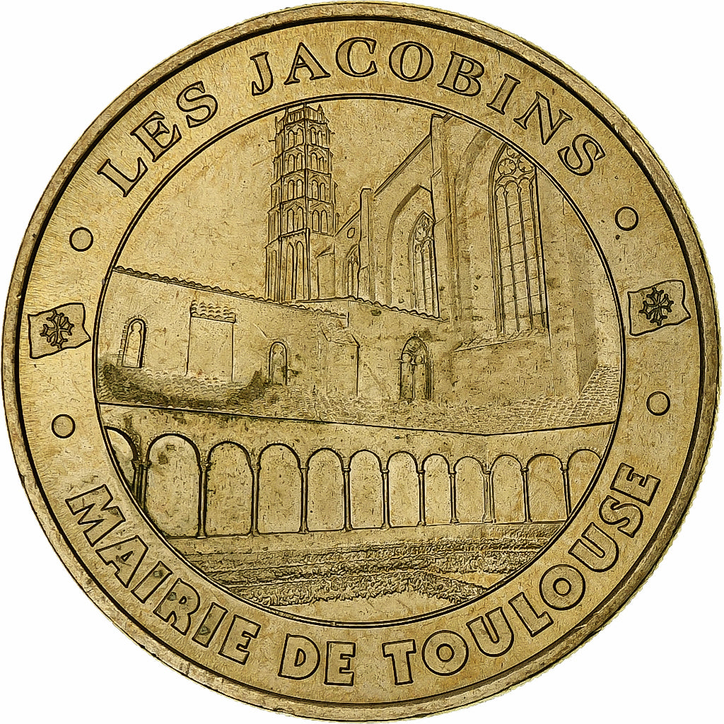 France, Tourist token, Les Jacobins, Mairie de Toulouse, 2001, MDP, Nordic gold