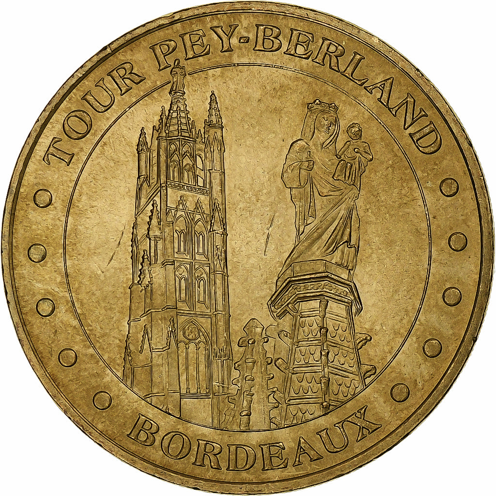 France, Tourist token, Tour Pey-Berland, 2006, MDP, Nordic gold, AU(55-58)