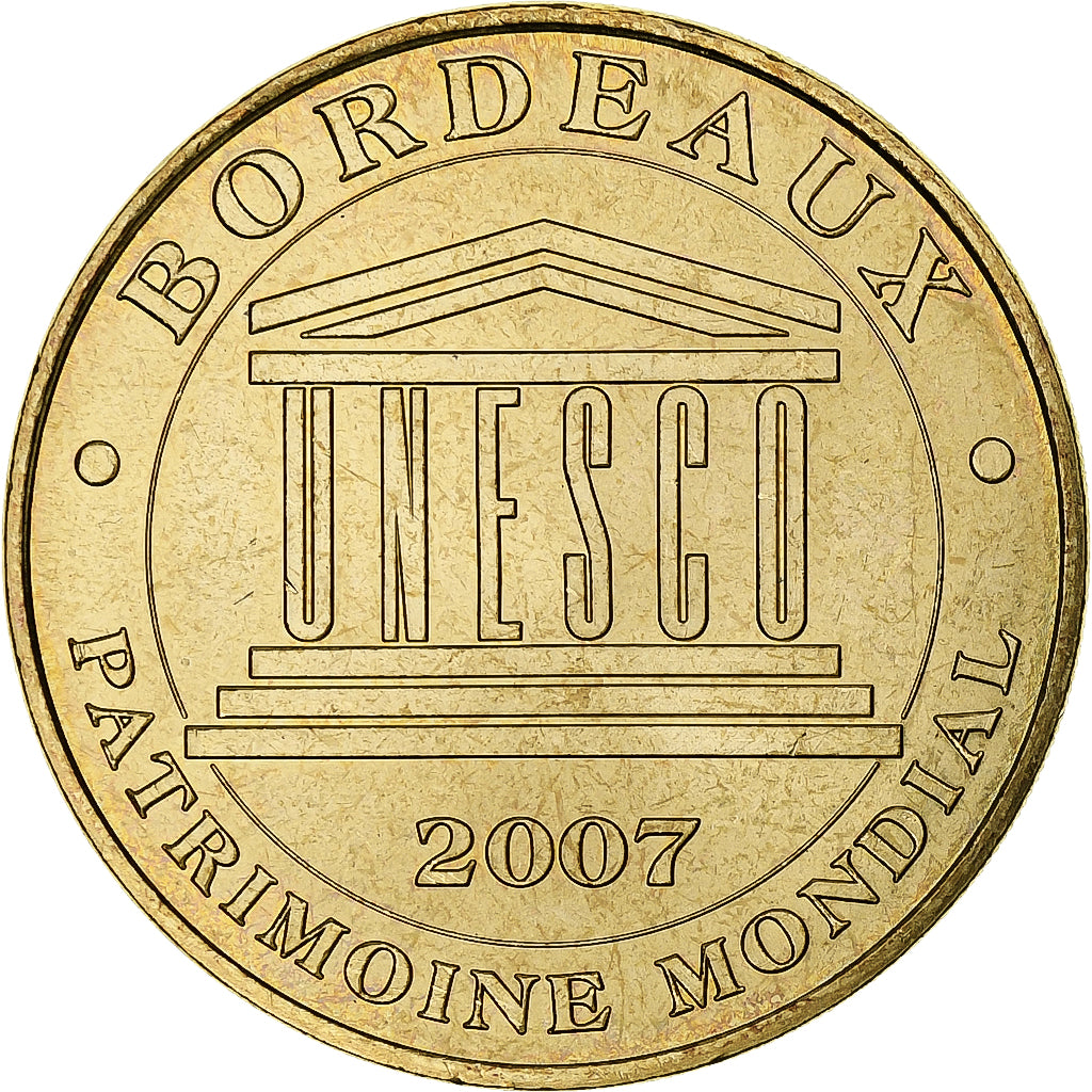 France, Tourist token, Bordeaux, Patrimoine mondial, 2008, MDP, Nordic gold