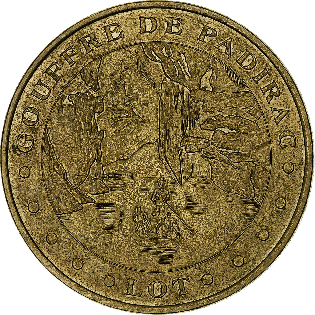France, Jeton touristique, Gouffre du Padirac, 2001, MDP, Or nordique, SUP