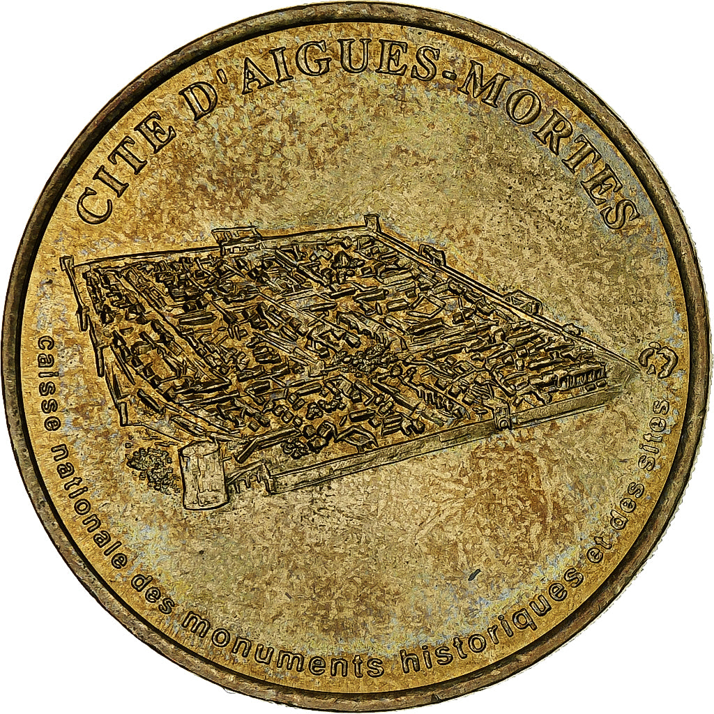 France, Tourist token, Cité d'Aigues-Mortes, 2001, MDP, Nordic gold, MS(60-62)