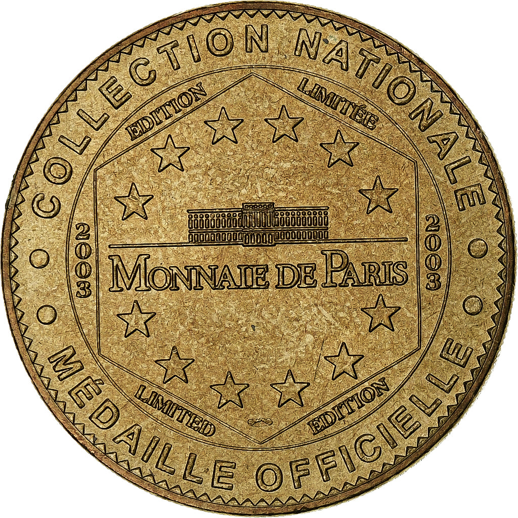France, Jeton touristique, Fougères, Cité Médiévale, 2003, MDP, Or nordique