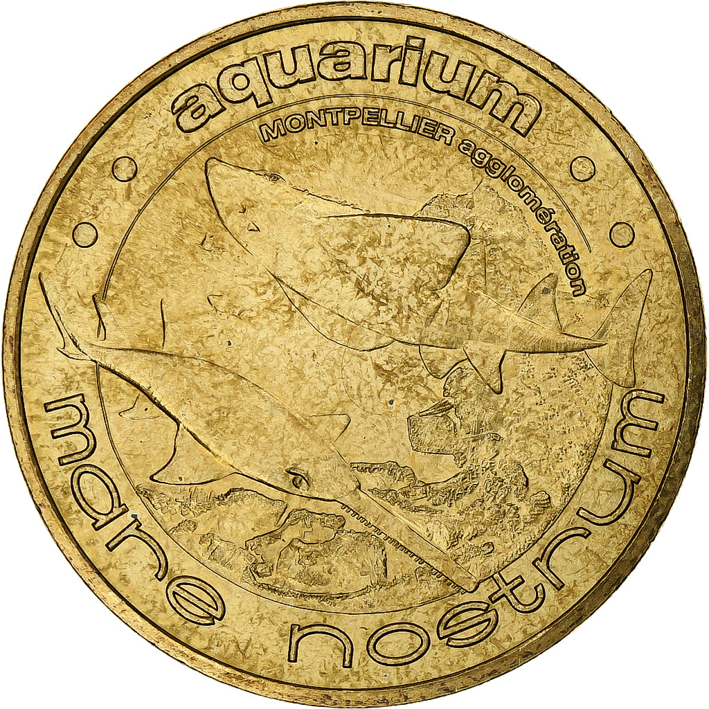France, Tourist token, Aquarium Mare Nostrum, 2009, MDP, Nordic gold, MS(60-62)