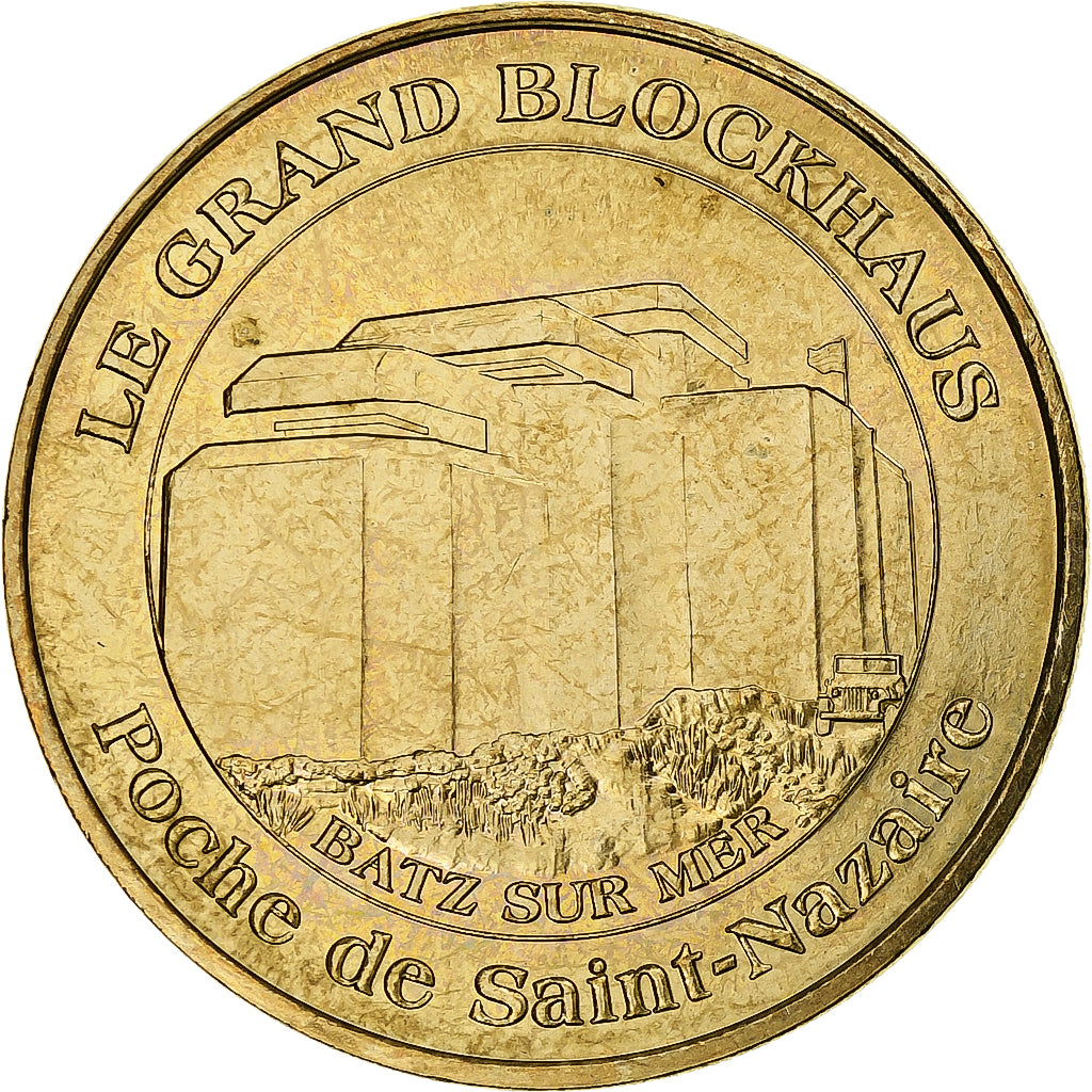 France, Jeton touristique, Le grand blockhaus de Saint-Nazaire, 2009, MDP, Or