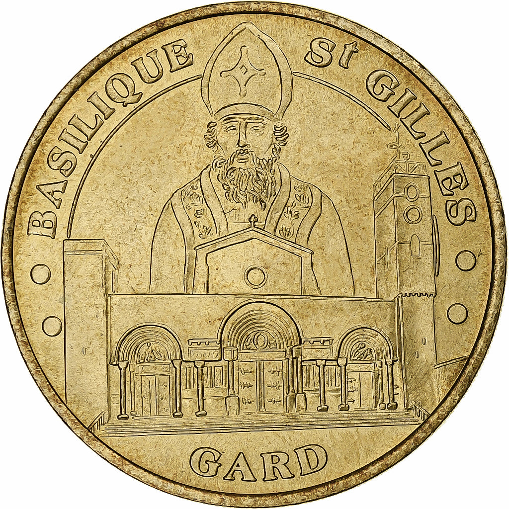 France, Tourist token, Basilique Saint-Gilles, Gard, 2004, MDP, Nordic gold