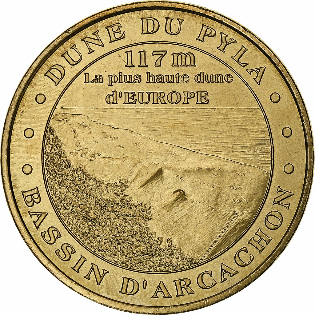 France, Tourist token, La Dune du Pyla, 2005, MDP, Nordic gold, MS(63)