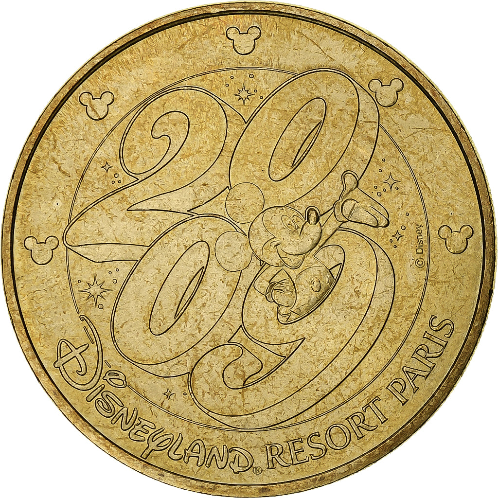France, Jeton touristique, Disneyland Paris, 2008, MDP, Or nordique, SUP