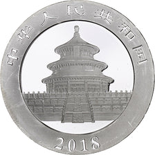 China, 10 Yüan, 1 oz, Panda, Bullion, 2018, Proof, Silver, MS(63), KM:2410