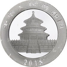 Chine, 10 Yüan, 1 oz, Panda, Bullion, 2018, BE, Argent, SPL, KM:2410