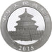 China, 10 Yüan, 1 oz, Panda, Bullion, 2018, Proof, Silver, MS(63), KM:2410