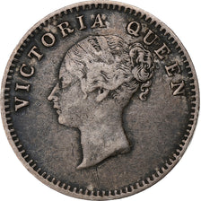 India-British, Victoria, 2 Annas, 1841, Bombay, Silver, VF(30-35), KM:459